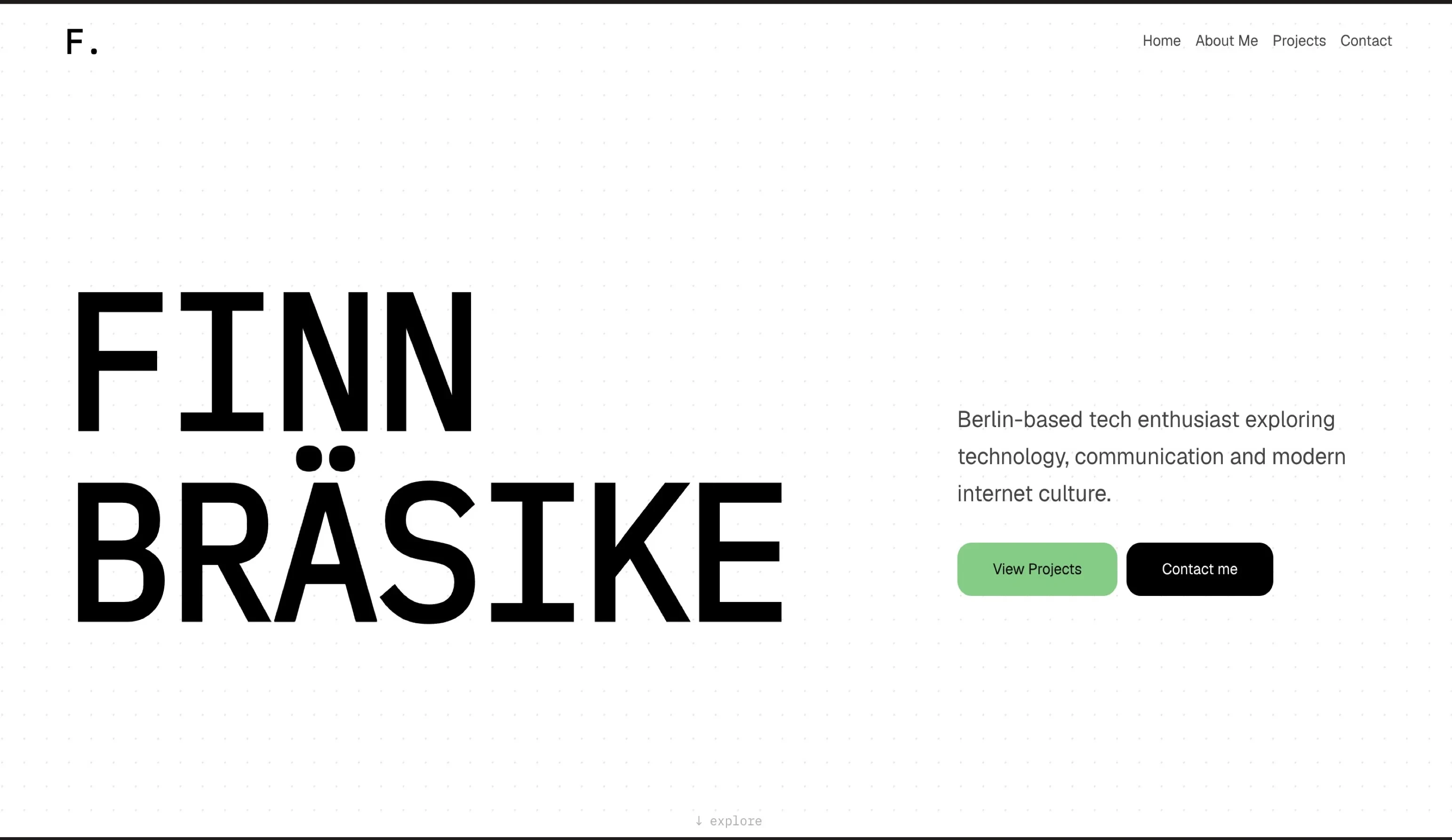 Website frontpage